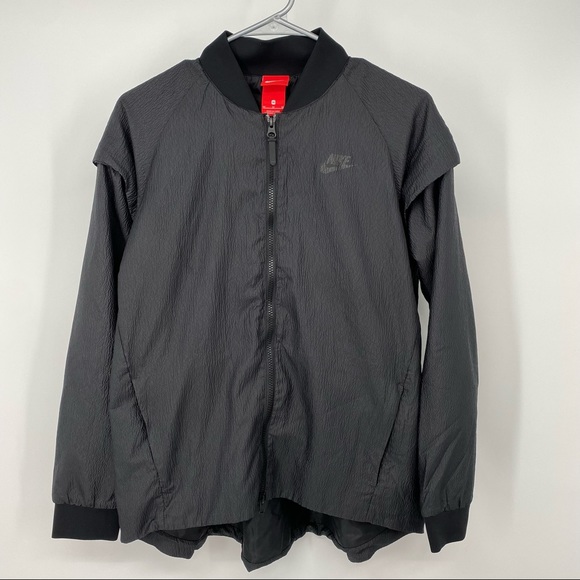 Nike Sportswear Tech Woven Jacket - Womens 2 In 1 Removeable Sleeves Full Zip